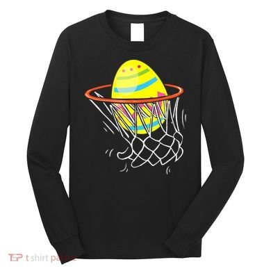 Funny Easter Basketball Egg Hunting Long Sleeve Shirt