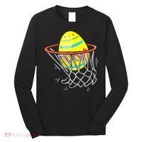 Funny Easter Basketball Egg Hunting Long Sleeve Shirt thumb 0