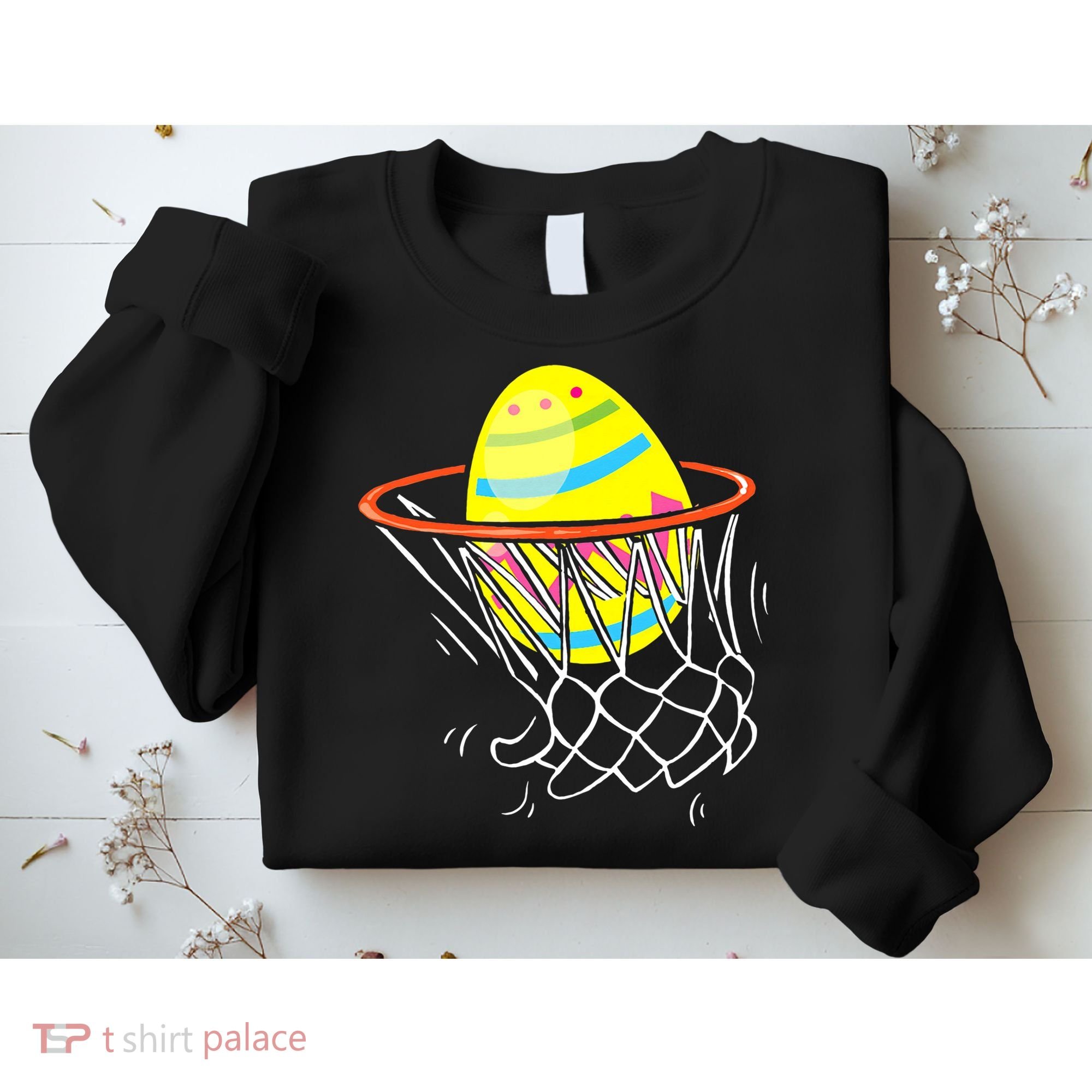 Funny Easter Basketball Egg Hunting Sweatshirt