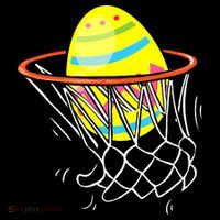 Funny Easter Basketball Egg Hunting T-Shirt thumb 7
