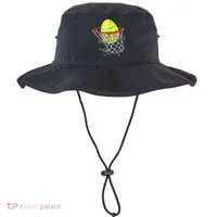Funny Easter Basketball Egg Hunting Bucket Hat thumb 0