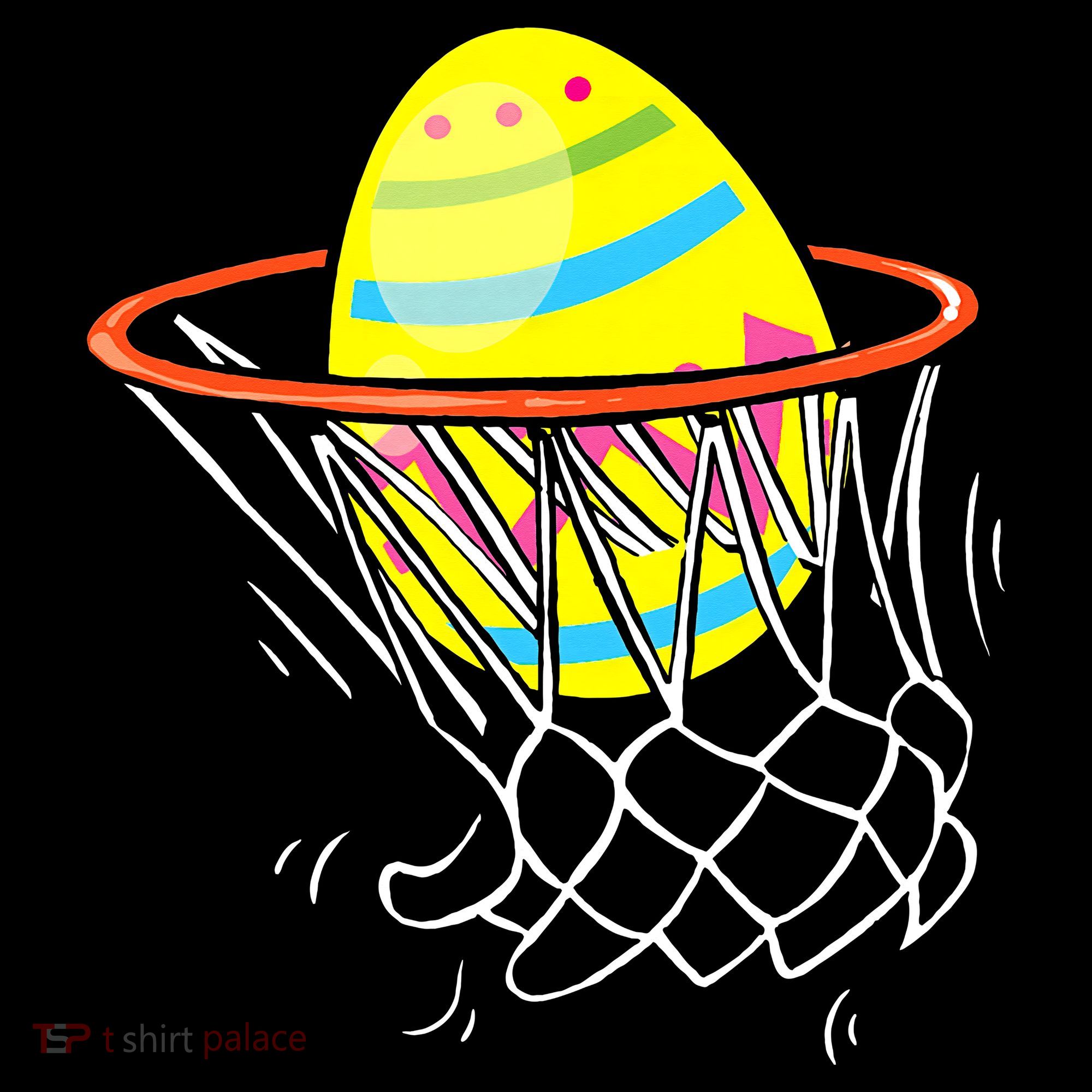 Funny Easter Basketball Egg Hunting Polo