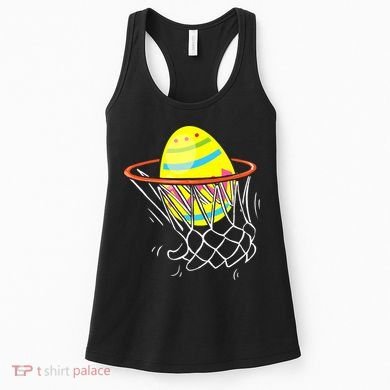 Funny Easter Basketball Egg Hunting Women's Tank Top