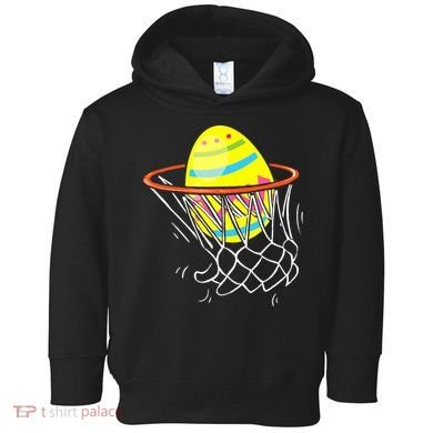 Funny Easter Basketball Egg Hunting Toddler Hoodie