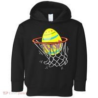 Funny Easter Basketball Egg Hunting Toddler Hoodie thumb 0