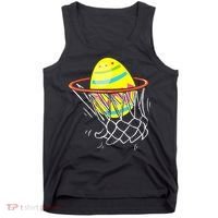 Funny Easter Basketball Egg Hunting Tank Top thumb 0