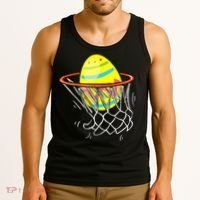 Funny Easter Basketball Egg Hunting Tank Top thumb 3