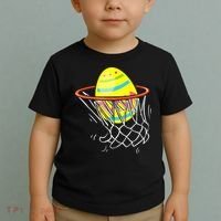 Funny Easter Basketball Egg Hunting Toddler T-Shirt thumb 2