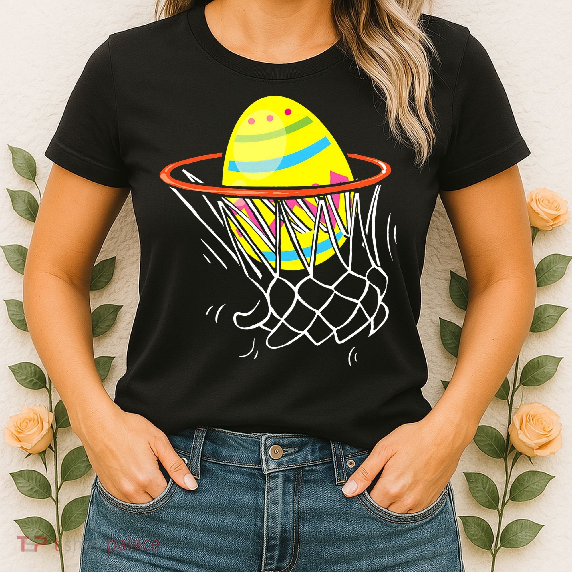 Funny Easter Basketball Egg Hunting Women's T-Shirt