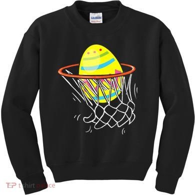 Funny Easter Basketball Egg Hunting Kids Sweatshirt