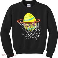 Funny Easter Basketball Egg Hunting Kids Sweatshirt thumb 0