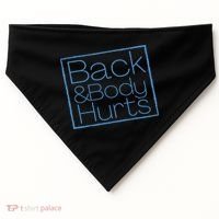 Funny Exercise Back And Body Hurts Funny Workout USA-Made Doggie Bandana thumb 0