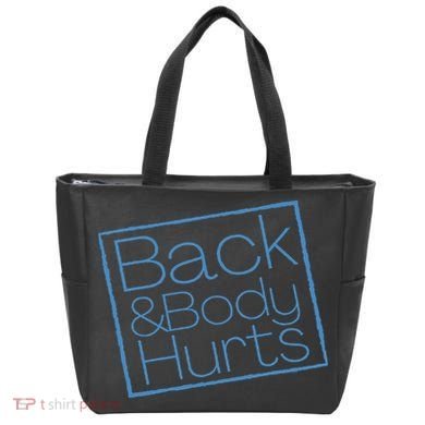 Funny Exercise Back And Body Hurts Funny Workout Tote Bag