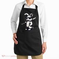 Funny Easter Bunny Playing Baseball Sports Baseball Player Apron thumb 2