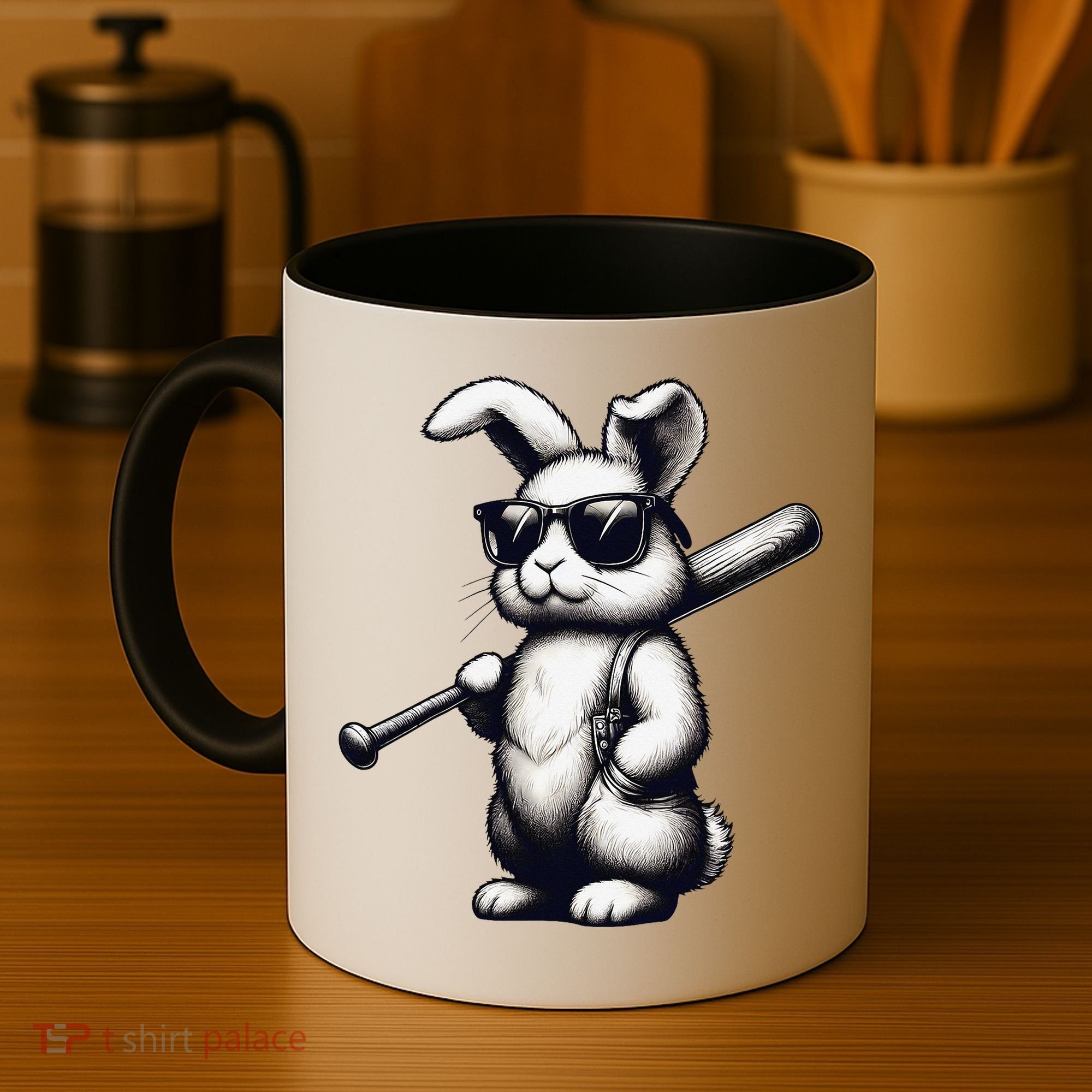 Funny Easter Bunny Playing Baseball Sports Baseball Player Coffee Mug