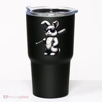 Funny Easter Bunny Playing Baseball Sports Baseball Player Tumbler thumb 0