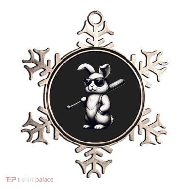 Funny Easter Bunny Playing Baseball Sports Baseball Player Ornament