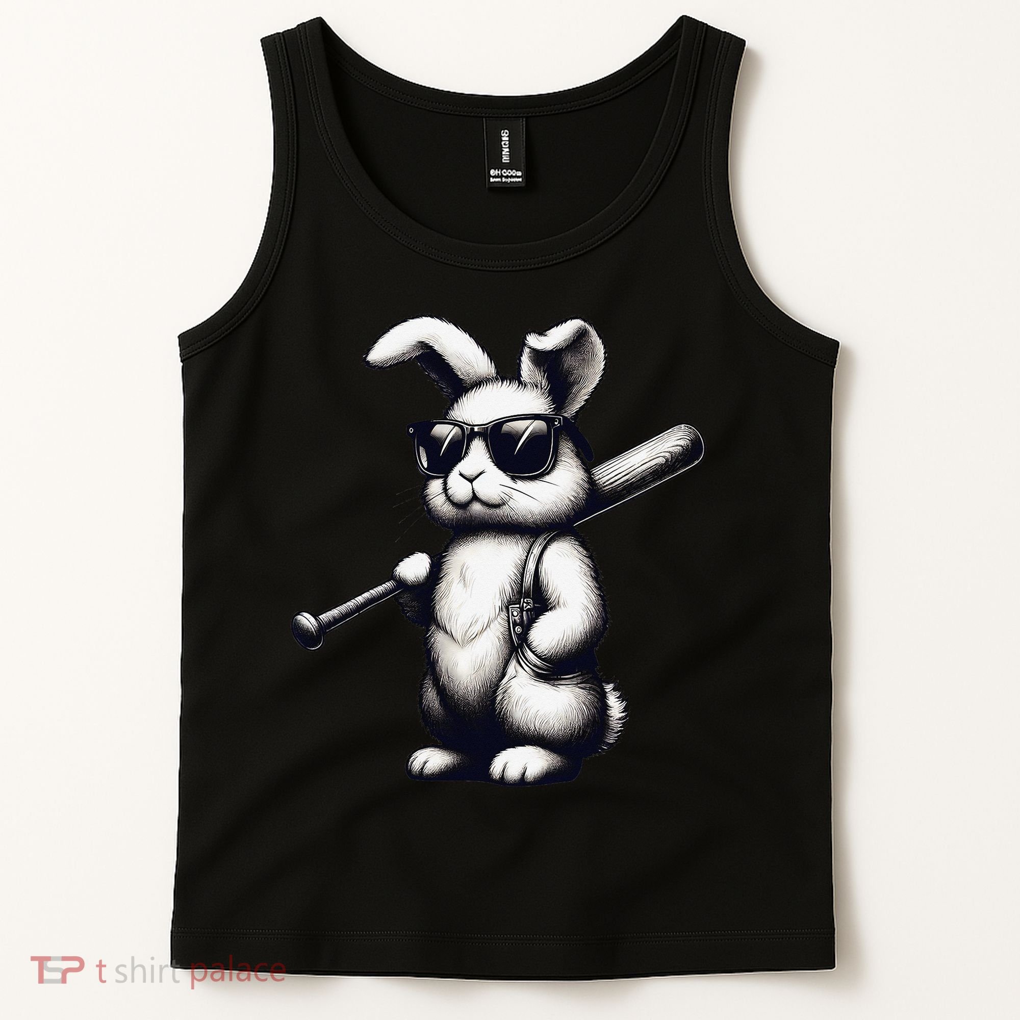 Funny Easter Bunny Playing Baseball Sports Baseball Player Tank Top