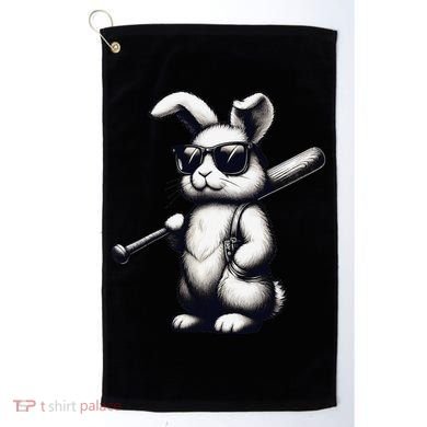 Funny Easter Bunny Playing Baseball Sports Baseball Player Golf Towel