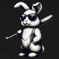 Funny Easter Bunny Playing Baseball Sports Baseball Player Toddler T-Shirt thumb 4