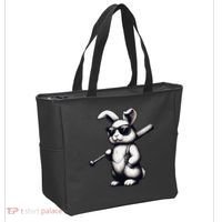 Funny Easter Bunny Playing Baseball Sports Baseball Player Tote Bag thumb 2