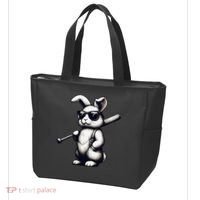 Funny Easter Bunny Playing Baseball Sports Baseball Player Tote Bag thumb 3
