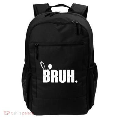 Funny Easter Bruh Bunny Rabbit Ears Backpack