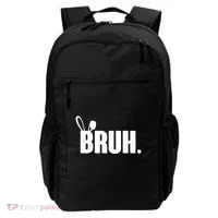 Funny Easter Bruh Bunny Rabbit Ears Backpack thumb 0