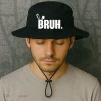 Funny Easter Bruh Bunny Rabbit Ears Bucket Hat thumb 2