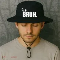 Funny Easter Bruh Bunny Rabbit Ears Bucket Hat thumb 2