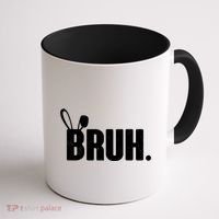 Funny Easter Bruh Bunny Rabbit Ears Coffee Mug thumb 1