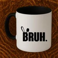 Funny Easter Bruh Bunny Rabbit Ears Coffee Mug thumb 2