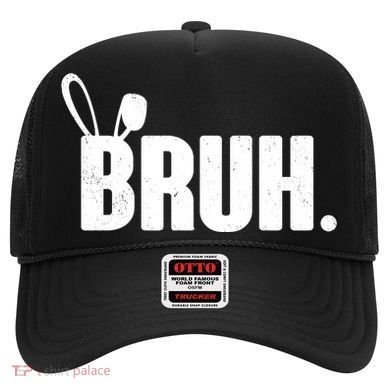 Funny Easter Bruh Bunny Rabbit Ears Hat