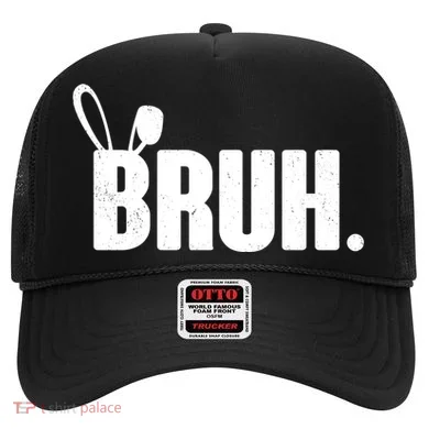 Funny Easter Bruh Bunny Rabbit Ears Hat