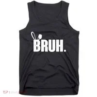 Funny Easter Bruh Bunny Rabbit Ears Tank Top thumb 0