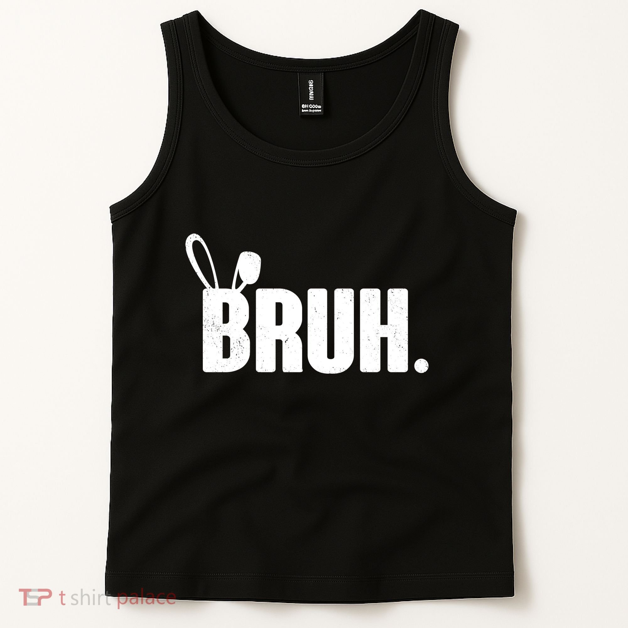 Funny Easter Bruh Bunny Rabbit Ears Tank Top