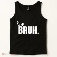 Funny Easter Bruh Bunny Rabbit Ears Tank Top thumb 2