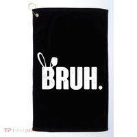 Funny Easter Bruh Bunny Rabbit Ears Golf Towel thumb 0
