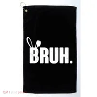 Funny Easter Bruh Bunny Rabbit Ears Golf Towel thumb 0