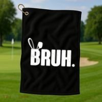 Funny Easter Bruh Bunny Rabbit Ears Golf Towel thumb 1