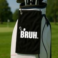 Funny Easter Bruh Bunny Rabbit Ears Golf Towel thumb 2