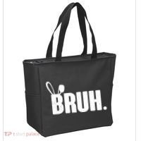 Funny Easter Bruh Bunny Rabbit Ears Tote Bag thumb 2