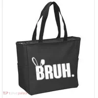 Funny Easter Bruh Bunny Rabbit Ears Tote Bag thumb 2