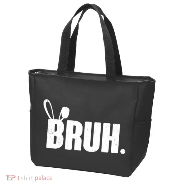 Funny Easter Bruh Bunny Rabbit Ears Tote Bag