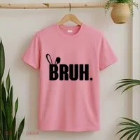 Funny Easter Bruh Bunny Rabbit Ears T-Shirt thumb 2