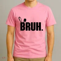 Funny Easter Bruh Bunny Rabbit Ears T-Shirt thumb 3