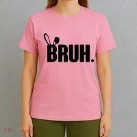 Funny Easter Bruh Bunny Rabbit Ears T-Shirt thumb 4