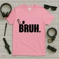 Funny Easter Bruh Bunny Rabbit Ears T-Shirt thumb 5