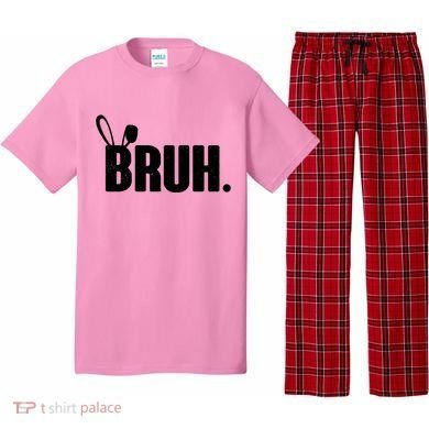 Funny Easter Bruh Bunny Rabbit Ears Pajama Set