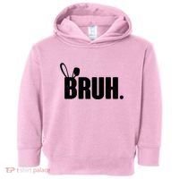 Funny Easter Bruh Bunny Rabbit Ears Toddler Hoodie thumb 0